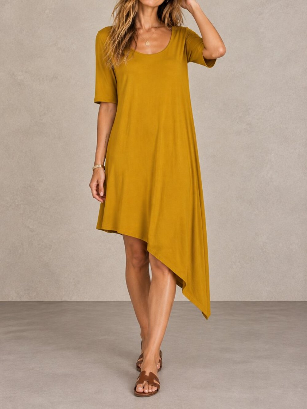 Bryn Walker Euna Organic Cotton Scoop neck Midi Dress Size Small